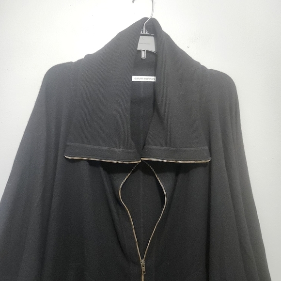 Autumn Cashmere Women's  Sweater Ponchos Shawl Size S Black 100% Cashmere - Picture 11 of 11